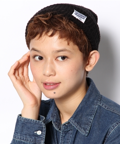 Another Edition（アナザーエディション）の「AE RIB KNIT CAP（ニットキャップ/ビーニー・レディース・ブラック/ライトグレー/ワインレッド/コバルトブルー・フリー）」の9枚目の写真