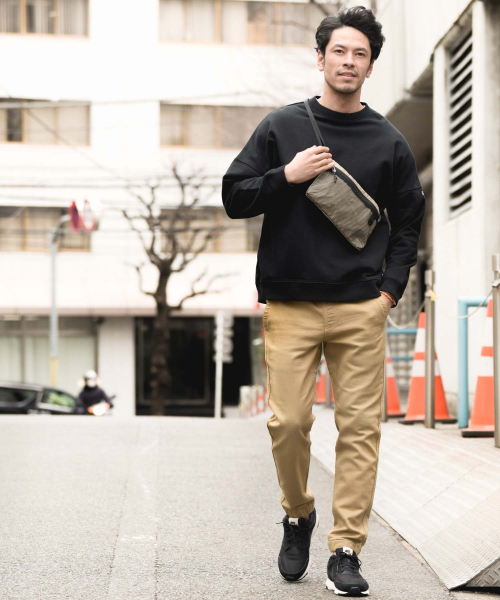 BAYFLOW(ベイフロー)の「WOVENリブパンツ(その他パンツ・メンズ・チャコールグレー/ベージュ/カーキ・SMALL/MEDIUM/LARGE)」の18枚目の写真