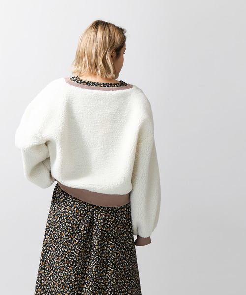 WEGO（ウィゴー）の「WEGO/ボアカーディガン（ブルゾン・レディース・パープル/オフホワイト/ライトベージュ・FREE）」の15枚目の写真