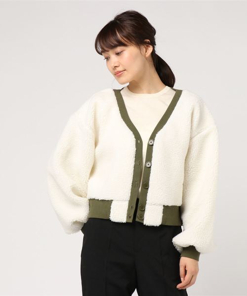 WEGO（ウィゴー）の「WEGO/ボアカーディガン（ブルゾン・レディース・パープル/オフホワイト/ライトベージュ・FREE）」の11枚目の写真