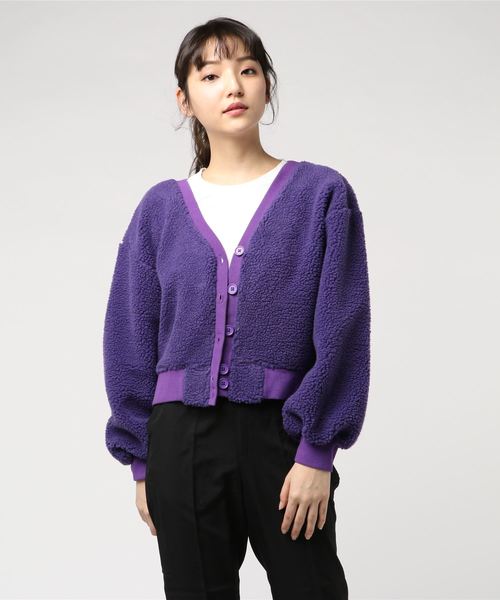 WEGO（ウィゴー）の「WEGO/ボアカーディガン（ブルゾン・レディース・パープル/オフホワイト/ライトベージュ・FREE）」の16枚目の写真