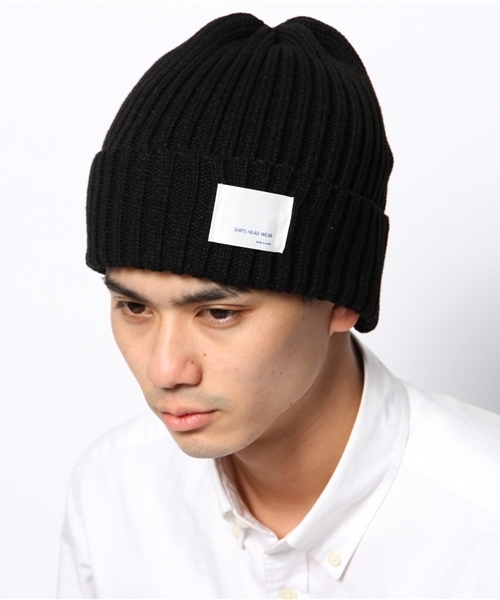 SHIPS（シップス）の「SCO: リブ ニットキャップ■（ニットキャップ/ビーニー・メンズ・グレー/ダークグレー/ブラック/ワイン/ピンクゴールド/グリーン/オリーブ/ブルー/ネイビー/パープル・ONE SIZE）」の15枚目の写真