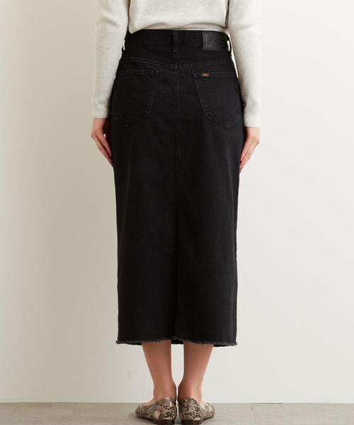 Lee（リー）の「LEE(リー) SC ボタンスリット スカート BK（スカート・レディース・ブラック・MEDIUM/SMALL）」の3枚目の写真