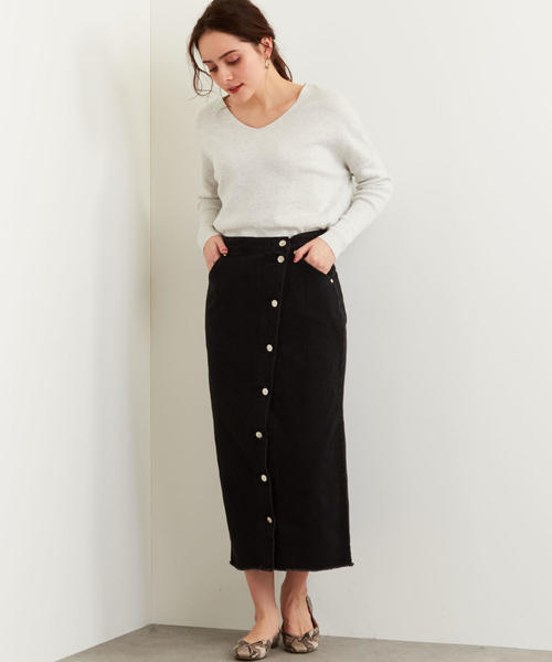 Lee（リー）の「LEE(リー) SC ボタンスリット スカート BK（スカート・レディース・ブラック・MEDIUM/SMALL）」の6枚目の写真