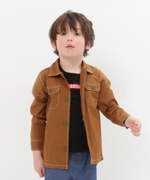 GLOBAL WORK | 【キッズ】ミリタリーシャツ長袖/821110(シャツ/ブラウス)