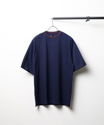 Bling Leads | 【Bl】鹿の子ライン入り刺繍クルーTシャツ(Tシャツ/カットソー)