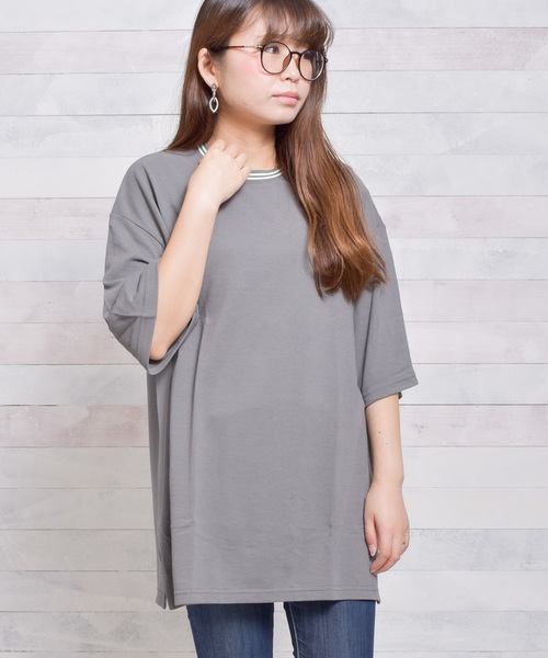 Bling Leads(ブリングリーズ)の「【Bl】鹿の子ライン入り刺繍クルーTシャツ(Tシャツ/カットソー・メンズ・ホワイト/チャコールグレー/ブラック/ネイビー/カーキ/サックスブルー/ピンク/ワイン・MEDIUM/LARGE/X-LARGE)」の16枚目の写真