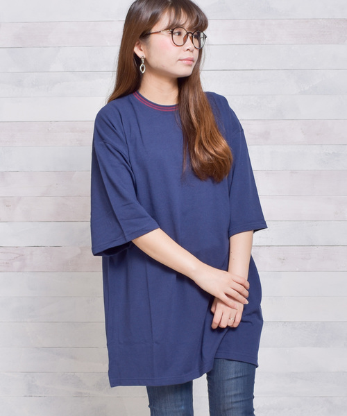 Bling Leads(ブリングリーズ)の「【Bl】鹿の子ライン入り刺繍クルーTシャツ(Tシャツ/カットソー・メンズ・ホワイト/チャコールグレー/ブラック/ネイビー/カーキ/サックスブルー/ピンク/ワイン・MEDIUM/LARGE/X-LARGE)」の17枚目の写真