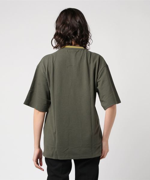 Bling Leads(ブリングリーズ)の「【Bl】鹿の子ライン入り刺繍クルーTシャツ(Tシャツ/カットソー・メンズ・ホワイト/チャコールグレー/ブラック/ネイビー/カーキ/サックスブルー/ピンク/ワイン・MEDIUM/LARGE/X-LARGE)」の15枚目の写真