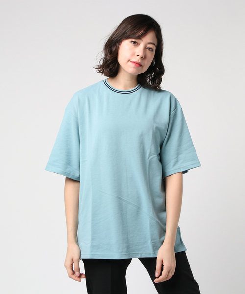 Bling Leads(ブリングリーズ)の「【Bl】鹿の子ライン入り刺繍クルーTシャツ(Tシャツ/カットソー・メンズ・ホワイト/チャコールグレー/ブラック/ネイビー/カーキ/サックスブルー/ピンク/ワイン・MEDIUM/LARGE/X-LARGE)」の21枚目の写真