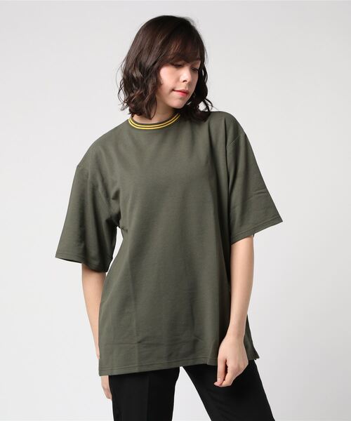 Bling Leads(ブリングリーズ)の「【Bl】鹿の子ライン入り刺繍クルーTシャツ(Tシャツ/カットソー・メンズ・ホワイト/チャコールグレー/ブラック/ネイビー/カーキ/サックスブルー/ピンク/ワイン・MEDIUM/LARGE/X-LARGE)」の22枚目の写真