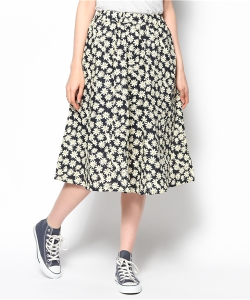 WEGO（ウィゴー）の「WEGO/ミドルフレアスカート（スカート・レディース・ブラック/ネイビー/その他1/その他2・FREE）」の4枚目の写真