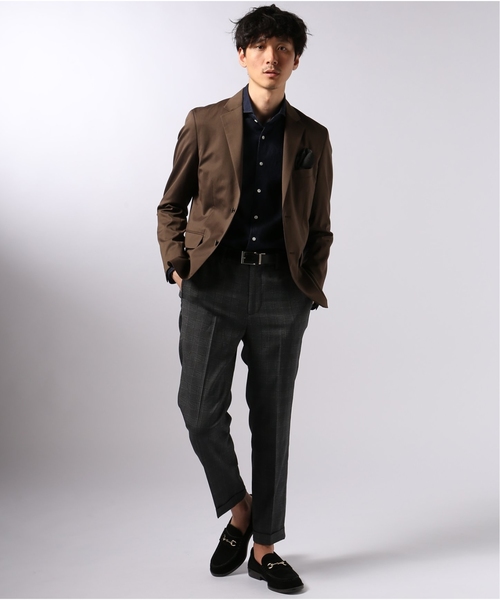 EDIFICE（エディフィス）の「EVALET グレンチェック アンクル パンツ（その他パンツ・メンズ・チャコールグレー/ネイビー・LARGE/MEDIUM/SMALL/X-LARGE）」の5枚目の写真