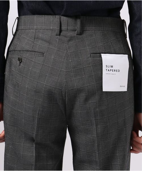 EDIFICE（エディフィス）の「EVALET グレンチェック アンクル パンツ（その他パンツ・メンズ・チャコールグレー/ネイビー・LARGE/MEDIUM/SMALL/X-LARGE）」の10枚目の写真
