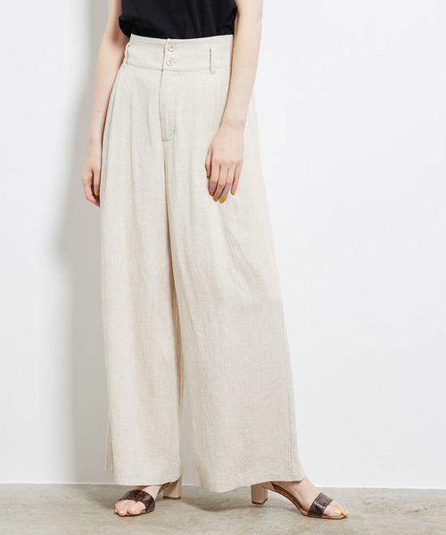 セール 麻レーヨンワイドパンツ パンツ Rope Picnic ロペ