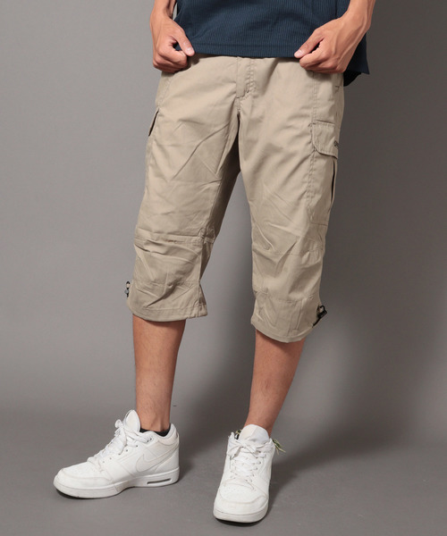 OUTDOOR PRODUCTS APPAREL(アウトドアプロダクツアパレル)の「OUTDOOR TCウエザークロップド7分丈カーゴショートパンツ(カーゴパンツ・メンズ・ブラック/ベージュ/グレー/カーキ/ブルー/ライトカーキ・M/L/LL)」の3枚目の写真