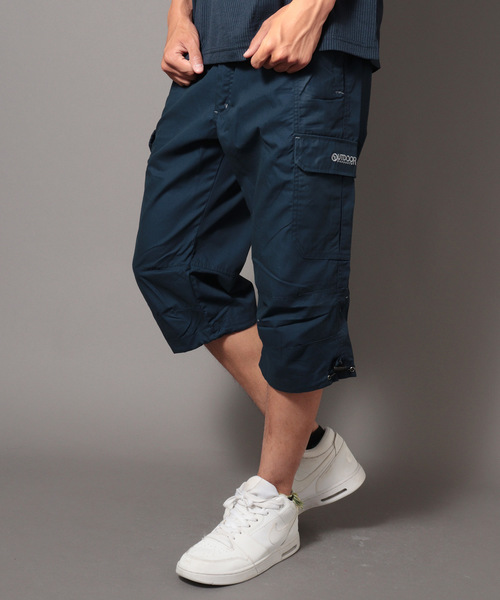 OUTDOOR PRODUCTS APPAREL(アウトドアプロダクツアパレル)の「OUTDOOR TCウエザークロップド7分丈カーゴショートパンツ(カーゴパンツ・メンズ・ブラック/ベージュ/グレー/カーキ/ブルー/ライトカーキ・M/L/LL)」の6枚目の写真