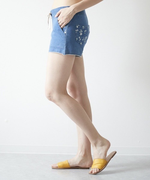 リンカブル キルトデニムショートパンツ インディゴ S リンカブル キルトデニムショートパンツ インディゴ S