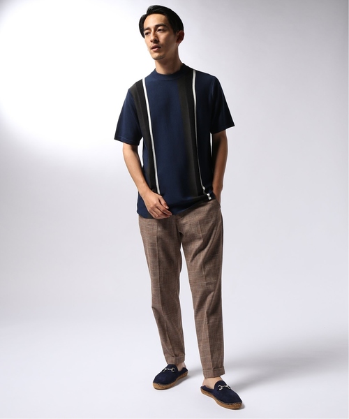 EDIFICE（エディフィス）の「LILY UT ストライプニットカットソー（Tシャツ/カットソー・メンズ・ベージュ/ネイビー・SMALL/MEDIUM/LARGE）」の10枚目の写真