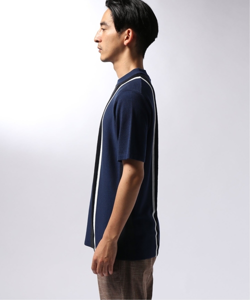 EDIFICE（エディフィス）の「LILY UT ストライプニットカットソー（Tシャツ/カットソー・メンズ・ベージュ/ネイビー・SMALL/MEDIUM/LARGE）」の3枚目の写真