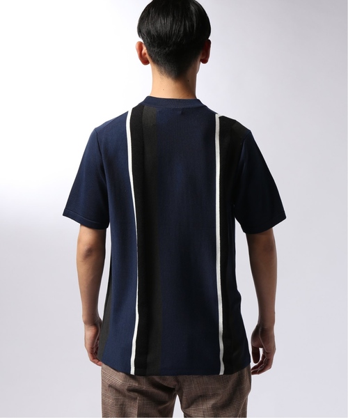 EDIFICE（エディフィス）の「LILY UT ストライプニットカットソー（Tシャツ/カットソー・メンズ・ベージュ/ネイビー・SMALL/MEDIUM/LARGE）」の5枚目の写真