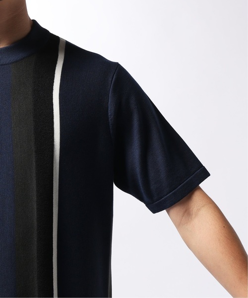 EDIFICE（エディフィス）の「LILY UT ストライプニットカットソー（Tシャツ/カットソー・メンズ・ベージュ/ネイビー・SMALL/MEDIUM/LARGE）」の14枚目の写真