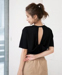 バックシャンツイストTシャツ