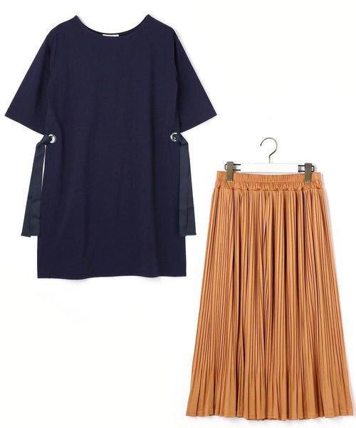Grand Park グランドパーク の ロングtシャツ プリーツスカートセット セットアップ Wear