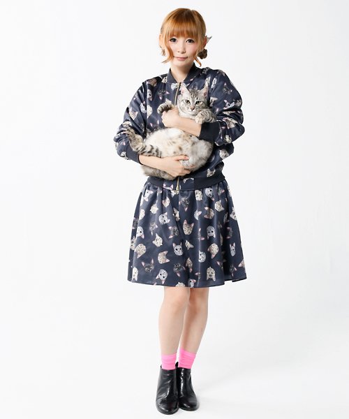 mmts(マミタス)の「mmts / 猫だらけ ブルゾン(ブルゾン・レディース・ネイビー/ピンク・ONE SIZE)」の17枚目の写真