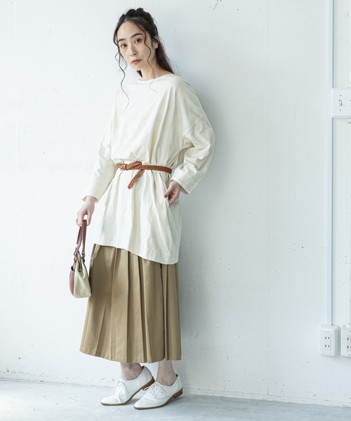 PUAL CE CIN(ピュアルセシン)の「ボタニカル刺繍チュニック(Tシャツ/カットソー・レディース・ブラック/ベージュ/アイボリー/キャメル・FREE)」の22枚目の写真