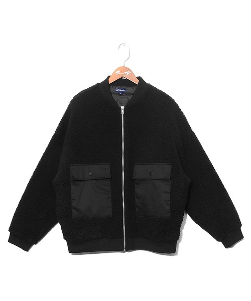 MinoriTY（マイノリティ）の「メンズボアビッグシルエットミリタリーMA-1 ジャケット（ミリタリージャケット・メンズ・ブラック/ダークグリーン/モカ/パープル系その他・M/L）」の16枚目の写真