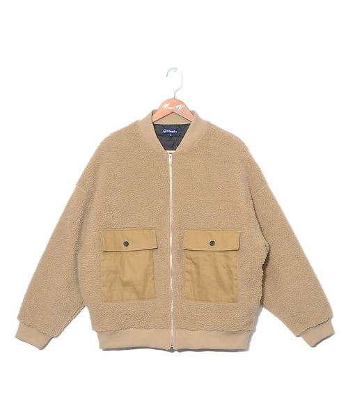 MinoriTY（マイノリティ）の「メンズボアビッグシルエットミリタリーMA-1 ジャケット（ミリタリージャケット・メンズ・ブラック/ダークグリーン/モカ/パープル系その他・M/L）」の13枚目の写真