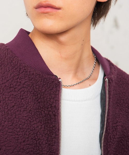 MinoriTY（マイノリティ）の「メンズボアビッグシルエットミリタリーMA-1 ジャケット（ミリタリージャケット・メンズ・ブラック/ダークグリーン/モカ/パープル系その他・M/L）」の10枚目の写真