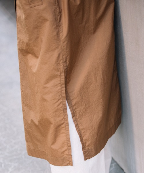 Munich（ミューニック）の「ナイロンコットンタフタ軽量トレンチコート（トレンチコート・レディース・アイボリー/ブルーグレー/ブラック/ブラウン・S/XS）」の15枚目の写真