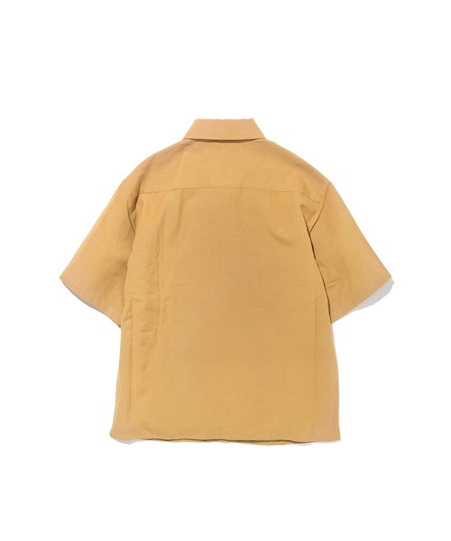 UNIVERSAL OVERALL(ユニバーサルオーバーオール)の「UNIVERSAL OVERALL × JACK & MARIE LINEN MIX OPEN COLOR SHIRT (2Colors)(ユニバーサルオーバーオール ジャックアンドマリー リネン ミックス オープンカラーシャツ)(Unisex)(シャツ/ブラウス・メンズ・サンドベージュ/オリーブドラブ・XS/S/M/L)」の8枚目の写真
