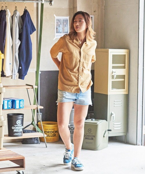 UNIVERSAL OVERALL(ユニバーサルオーバーオール)の「UNIVERSAL OVERALL × JACK & MARIE LINEN MIX OPEN COLOR SHIRT (2Colors)(ユニバーサルオーバーオール ジャックアンドマリー リネン ミックス オープンカラーシャツ)(Unisex)(シャツ/ブラウス・メンズ・サンドベージュ/オリーブドラブ・XS/S/M/L)」の11枚目の写真