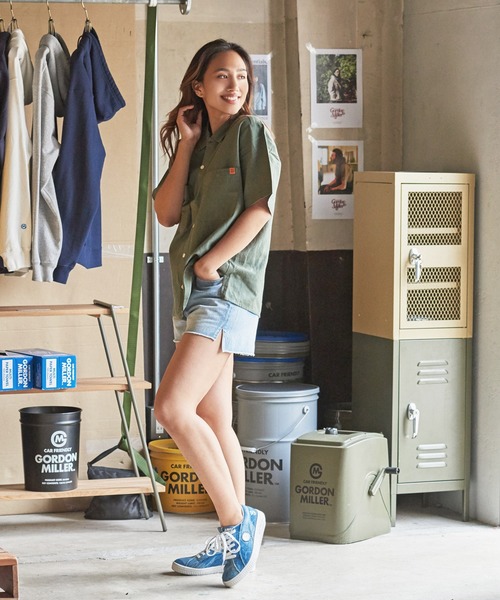 UNIVERSAL OVERALL(ユニバーサルオーバーオール)の「UNIVERSAL OVERALL × JACK & MARIE LINEN MIX OPEN COLOR SHIRT (2Colors)(ユニバーサルオーバーオール ジャックアンドマリー リネン ミックス オープンカラーシャツ)(Unisex)(シャツ/ブラウス・メンズ・サンドベージュ/オリーブドラブ・XS/S/M/L)」の13枚目の写真