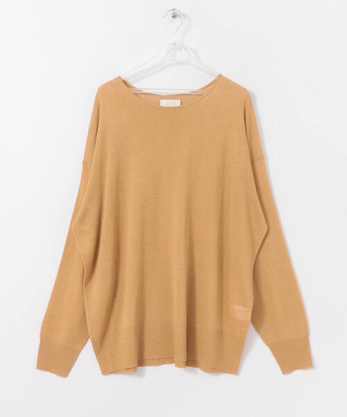 LAATO（ラート）の「SEE-THROUGH KNIT（ニット/セーター・レディース・チャコールグレー/オフホワイト/キャメル・FREE）」の7枚目の写真