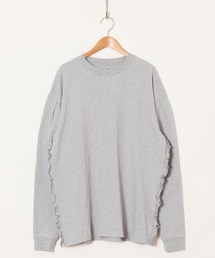 HOLIDAY | SUPER FINE DRY SIDE RUFFLE L/S TOPS スーパーファインドライサイドラッフルロングスリーブトップス(Tシャツ/カットソー)