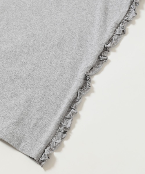 HOLIDAY(ホリデイ)の「SUPER FINE DRY SIDE RUFFLE L/S TOPS スーパーファインドライサイドラッフルロングスリーブトップス(Tシャツ/カットソー・レディース・ホワイト/ネイビー/グレー・M/XL/S)」の6枚目の写真