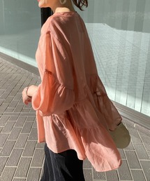 KOBE LETTUCE | バンドカラーシアーティアードブラウス(シャツ/ブラウス)