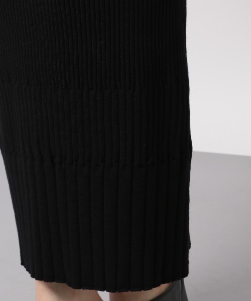 PAGEBOY(ページボーイ)の「ヘンケイリブニットスカート(スカート・レディース・オフホワイト/ブラック/ライム・FREE)」の10枚目の写真
