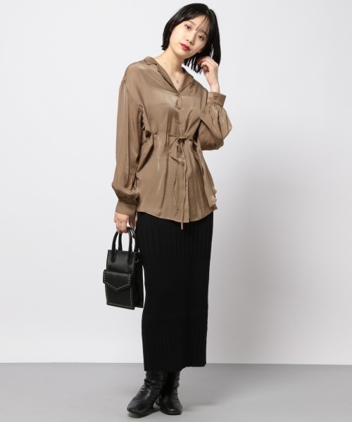 PAGEBOY(ページボーイ)の「ヘンケイリブニットスカート(スカート・レディース・オフホワイト/ブラック/ライム・FREE)」の18枚目の写真