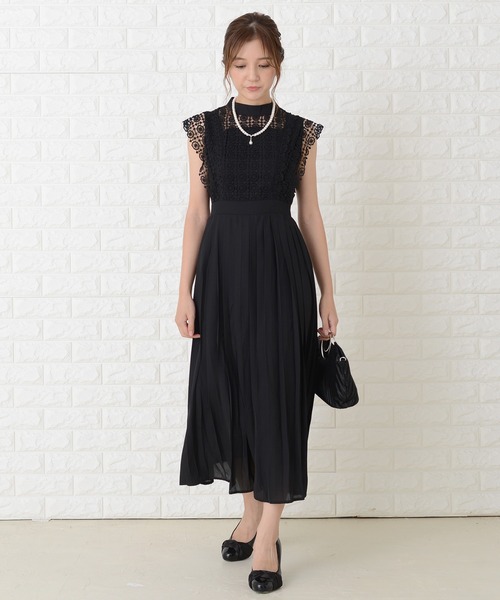 Lace Ladies(レースレディース)の「ノースリーブプリーツデザインワンピースドレス(ドレス・レディース・ブルーグレー/グリーン/ブラック/ネイビー・M/S/L/XL/XXL)」の13枚目の写真