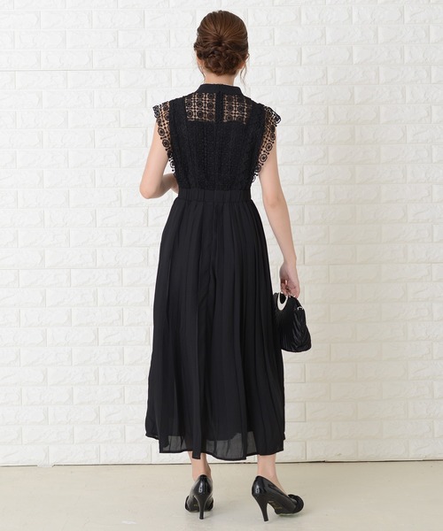 Lace Ladies(レースレディース)の「ノースリーブプリーツデザインワンピースドレス(ドレス・レディース・ブルーグレー/グリーン/ブラック/ネイビー・M/S/L/XL/XXL)」の15枚目の写真