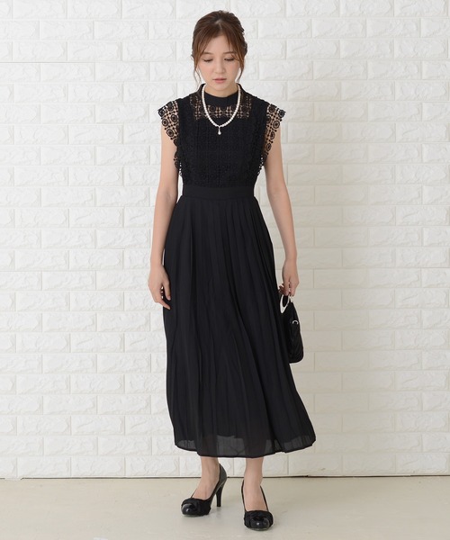 Lace Ladies(レースレディース)の「ノースリーブプリーツデザインワンピースドレス(ドレス・レディース・ブルーグレー/グリーン/ブラック/ネイビー・M/S/L/XL/XXL)」の17枚目の写真