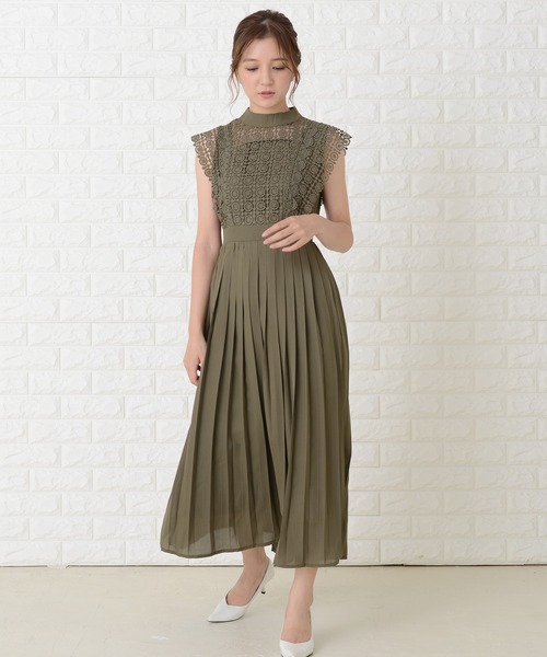 Lace Ladies(レースレディース)の「ノースリーブプリーツデザインワンピースドレス(ドレス・レディース・ブルーグレー/グリーン/ブラック/ネイビー・M/S/L/XL/XXL)」の20枚目の写真