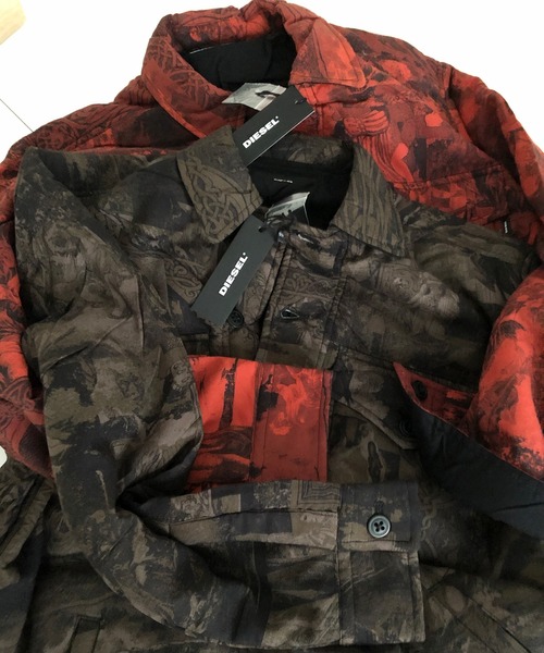 DIESEL（ディーゼル）の「グラフィックカモ パディング シャツ