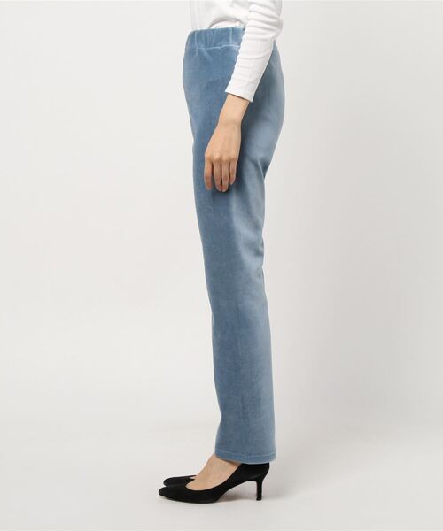 DouDou（ドゥドゥ）の「コーデュロイジャージーイージーパンツ（その他パンツ・レディース・チャコールグレー/サックスブルー/アイボリー・38/36）」の5枚目の写真