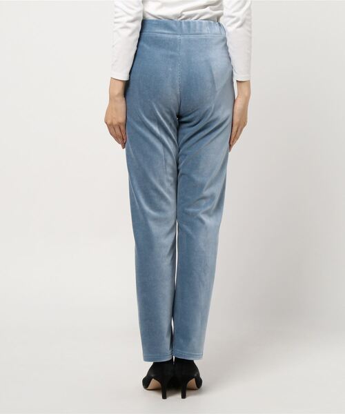 DouDou（ドゥドゥ）の「コーデュロイジャージーイージーパンツ（その他パンツ・レディース・チャコールグレー/サックスブルー/アイボリー・38/36）」の4枚目の写真